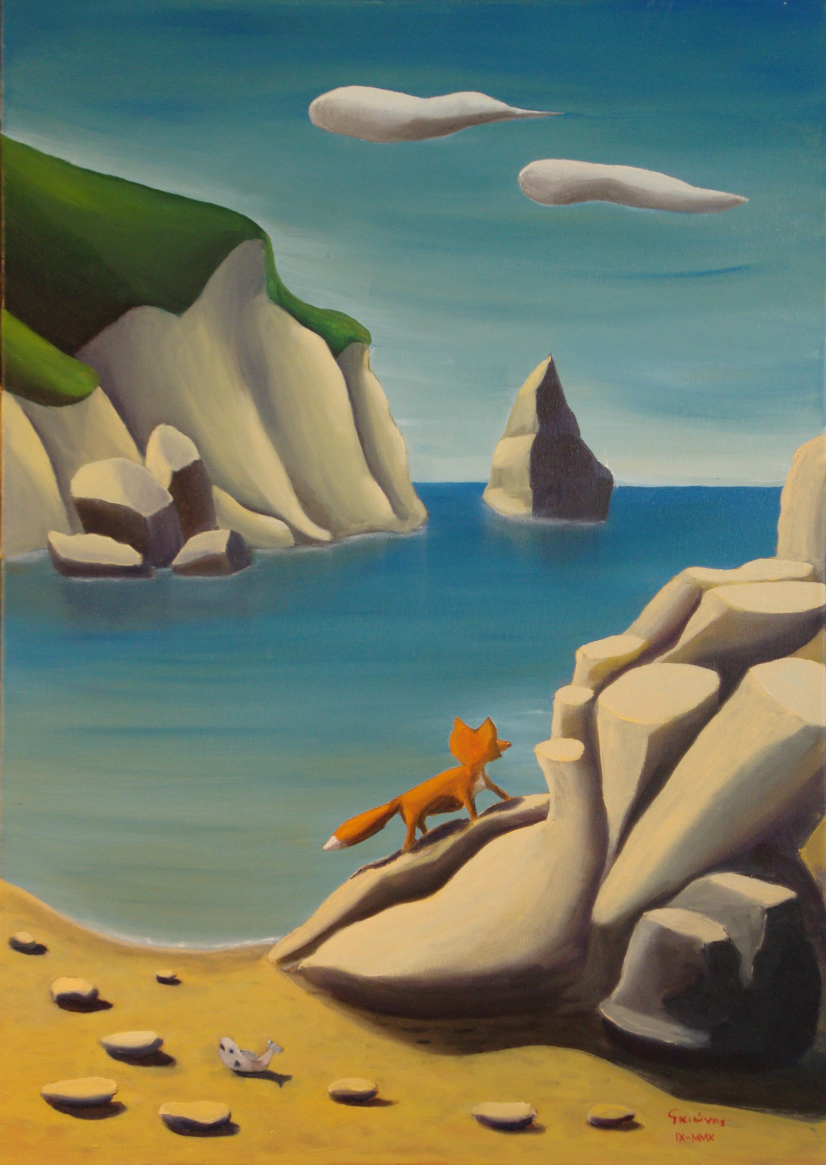 Painting by Christos Ghionis: Banikas III, 2010