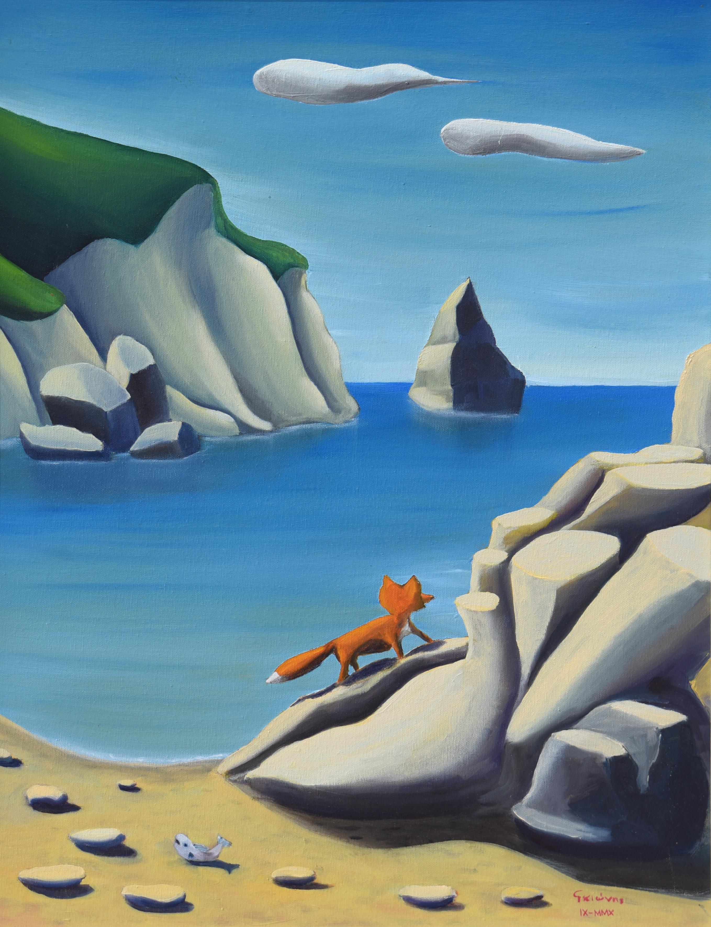 Painting by Christos Ghionis: Banikas II, 2010