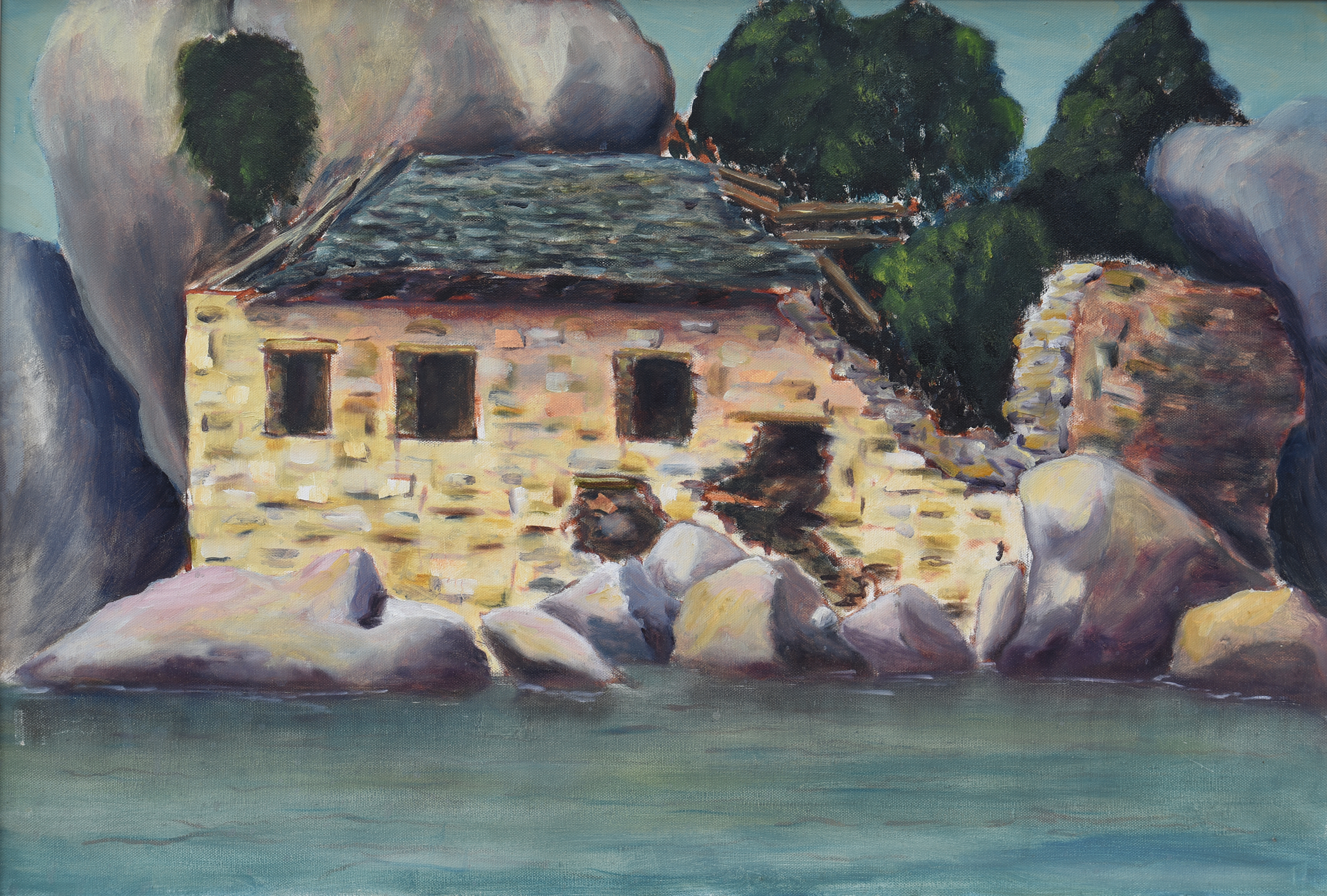 Painting by Christos Ghionis: Damouchari X, 2007