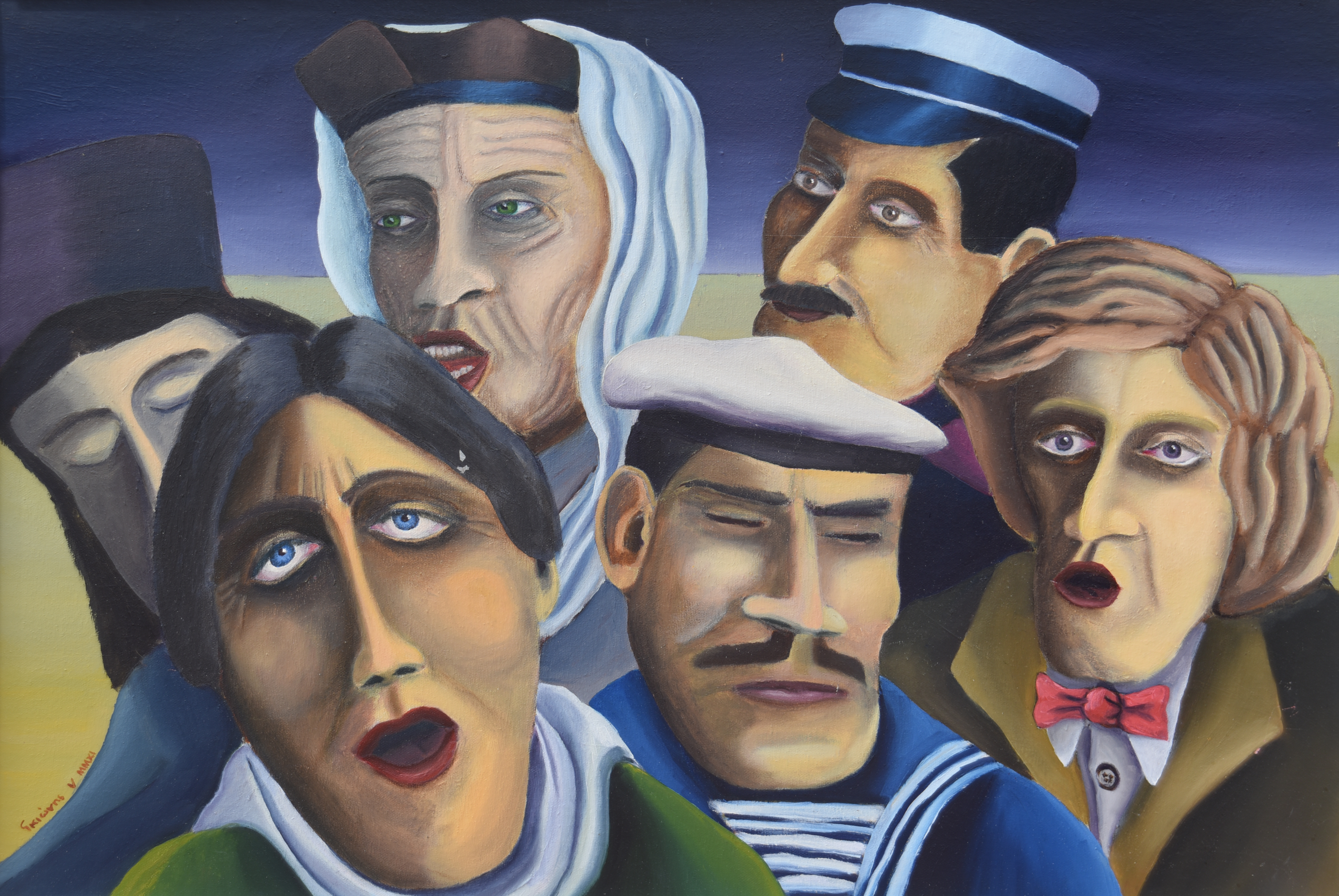 Painting by Christos Ghionis: Battleship Potemkin, 2008
