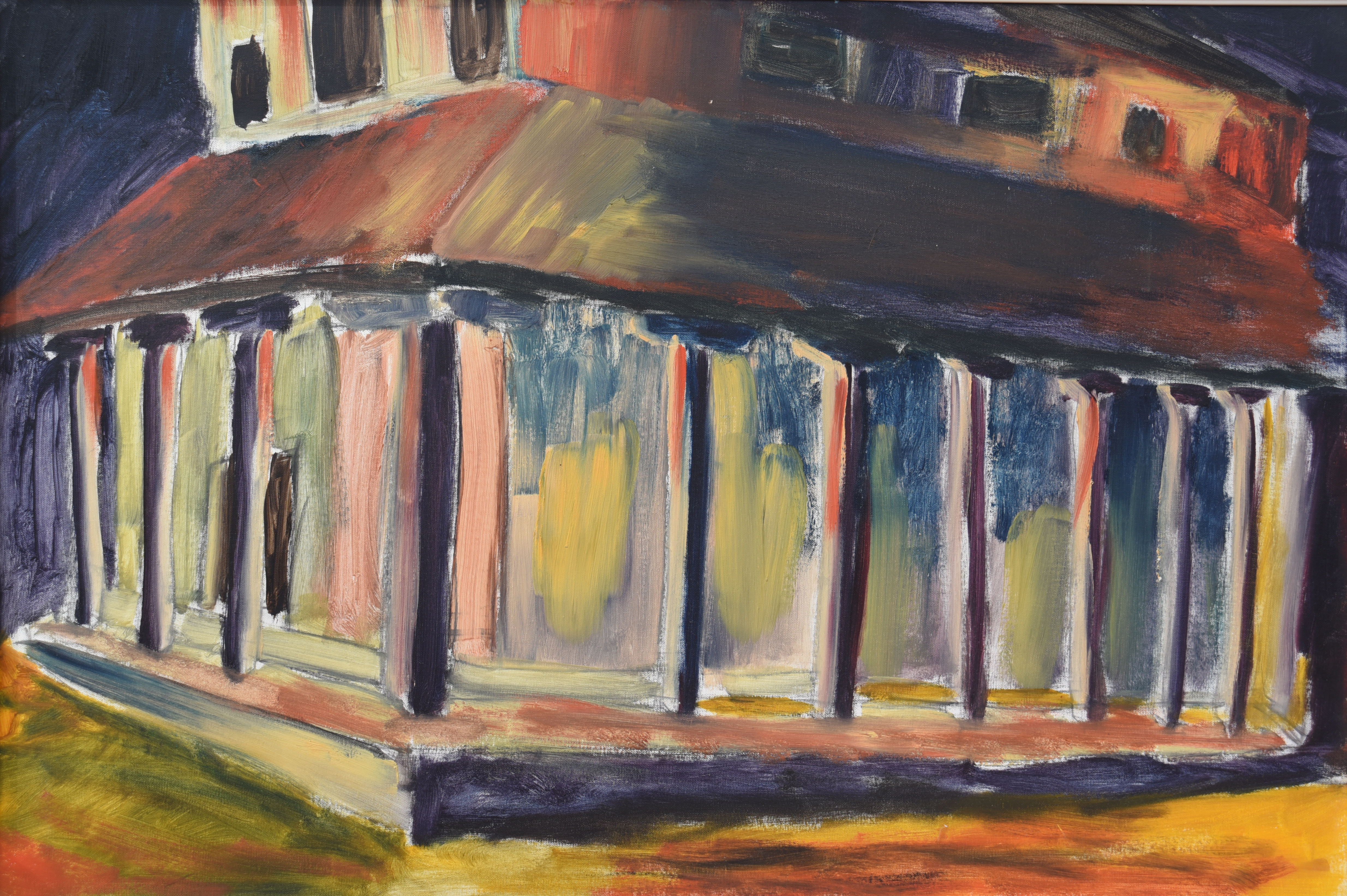Painting by Christos Ghionis: Agia Marina, 2008
