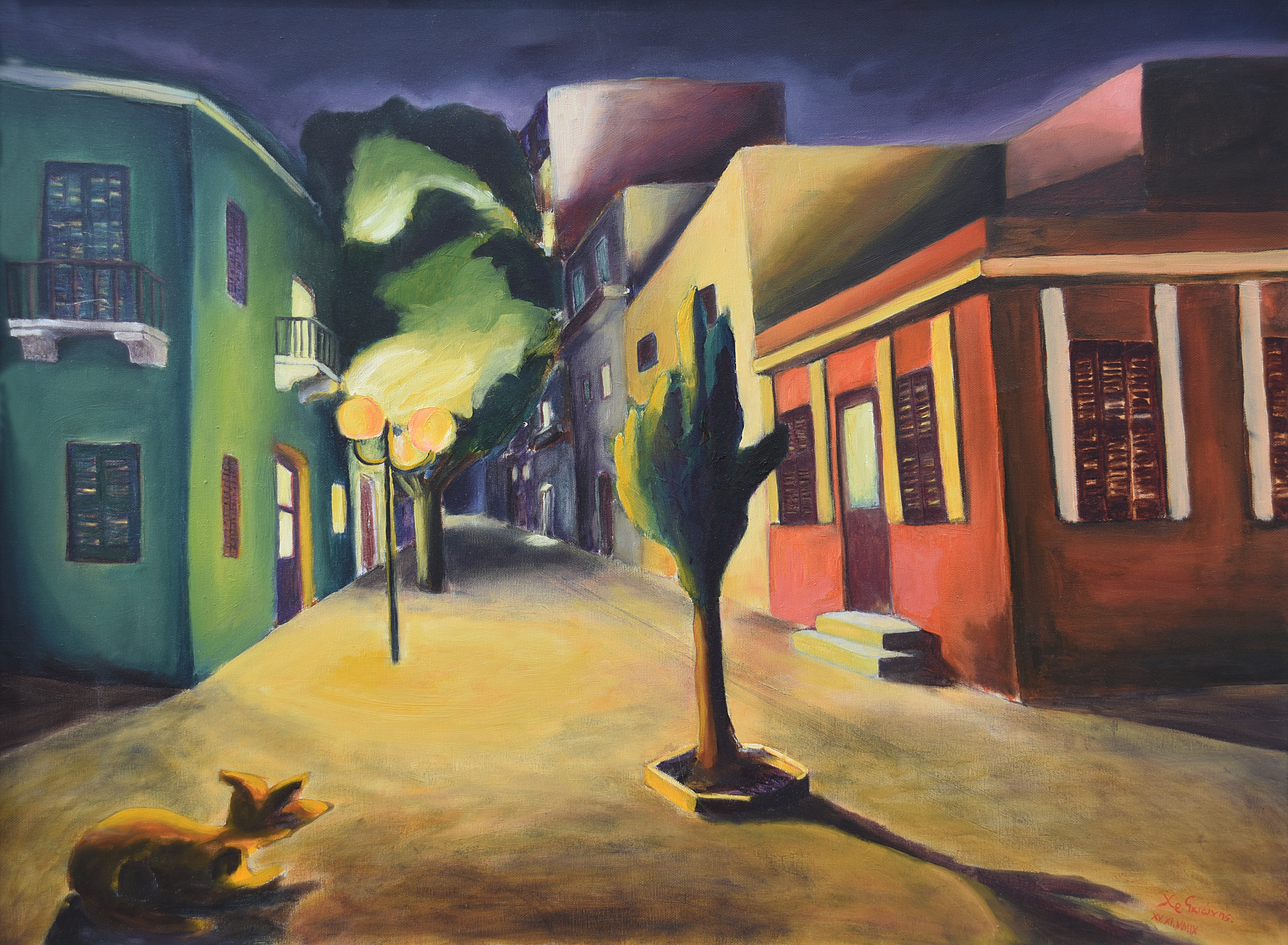 Painting by Christos Ghionis: Kerameikos, 2009