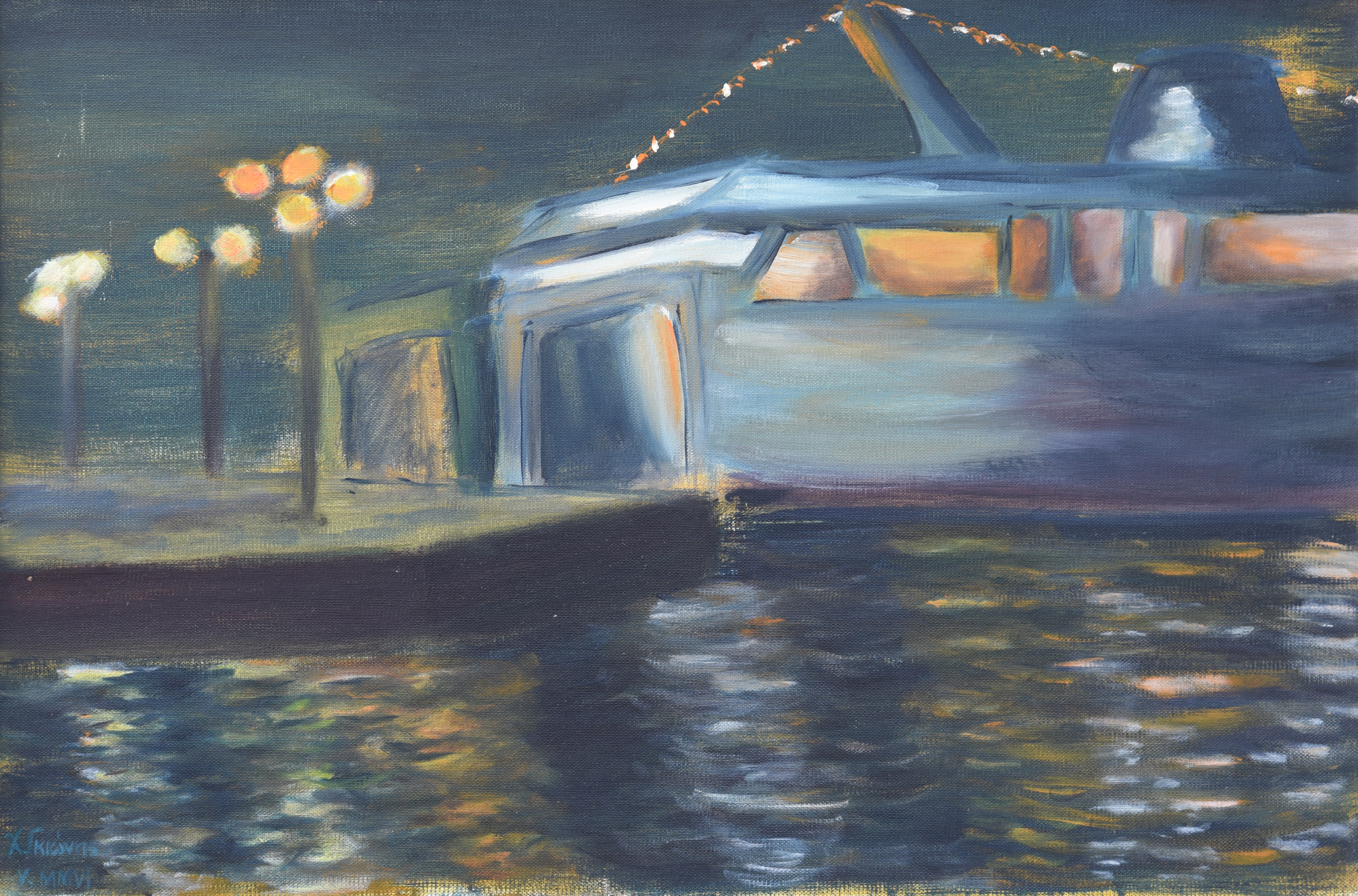Painting by Christos Ghionis: Rafina I, 2006