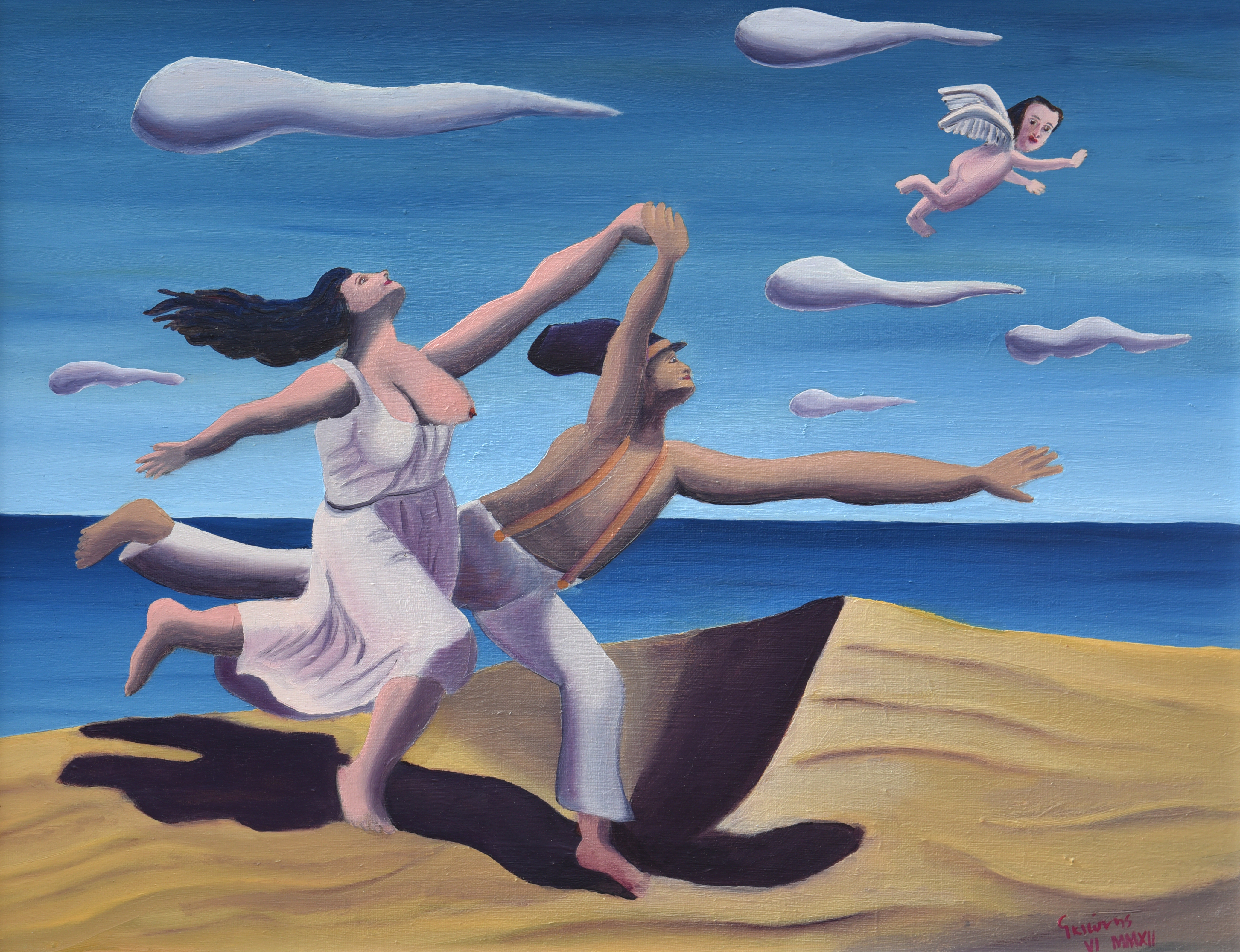 Painting by Christos Ghionis: Hommage a Picasso, 2012