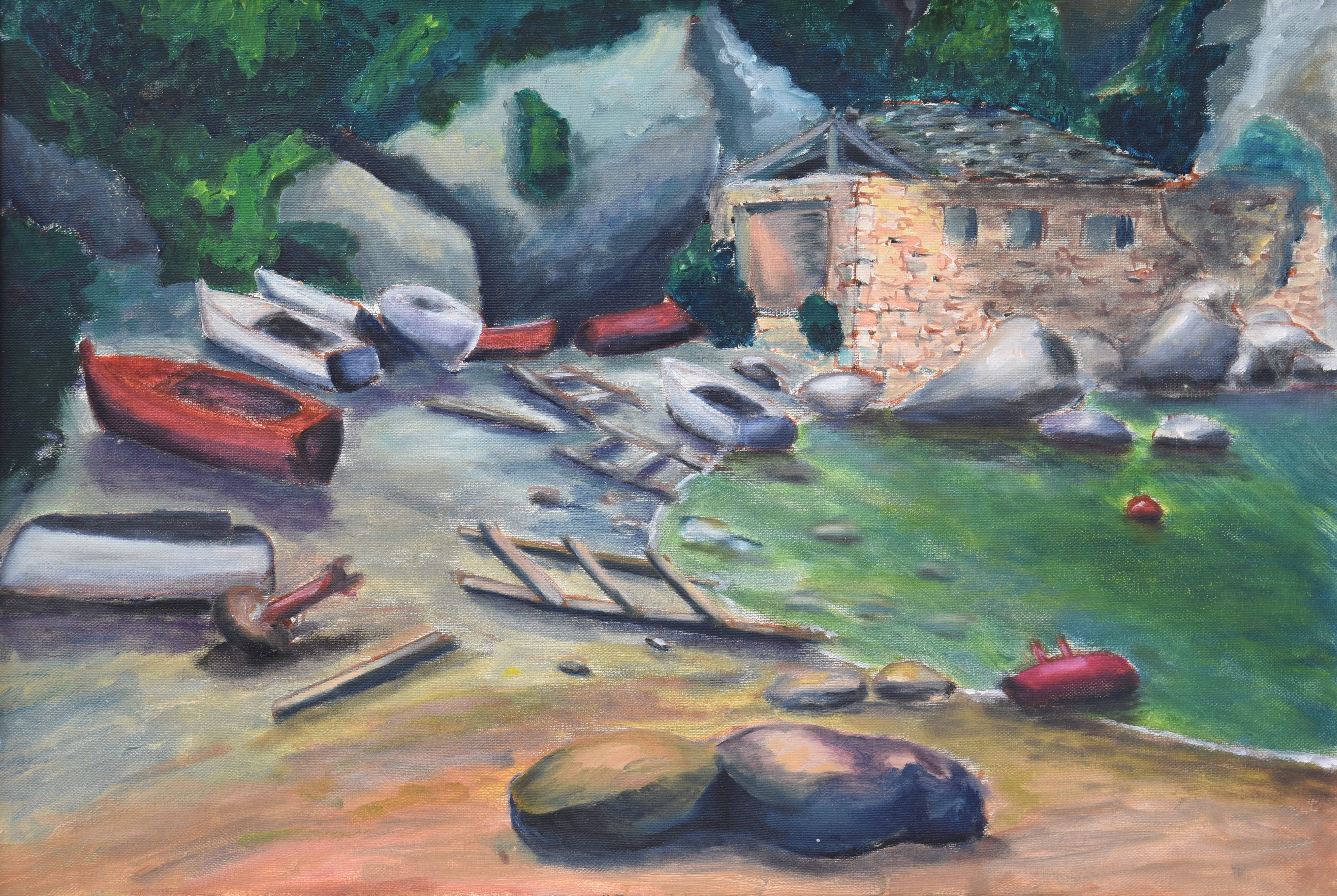 Painting by Christos Ghionis: Damouchari VII, 2006