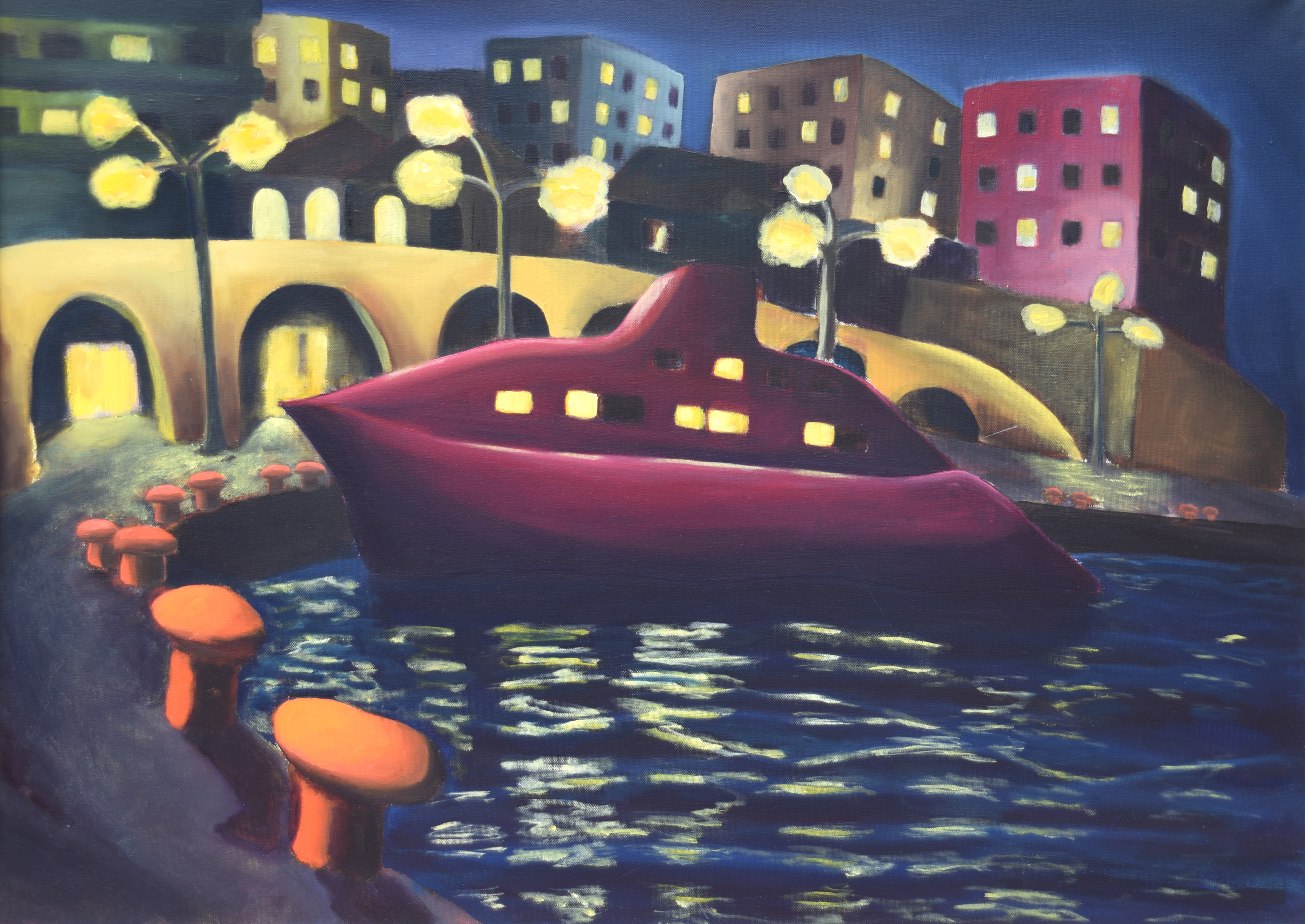 Painting by Christos Ghionis: Rafina III, 2008