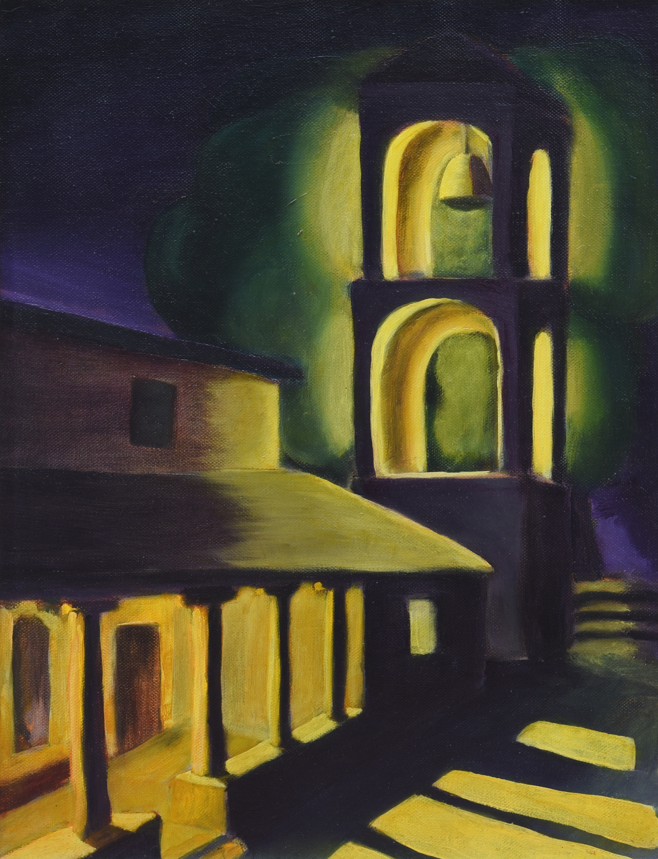 Painting by Christos Ghionis: Agia Marina X, 2009