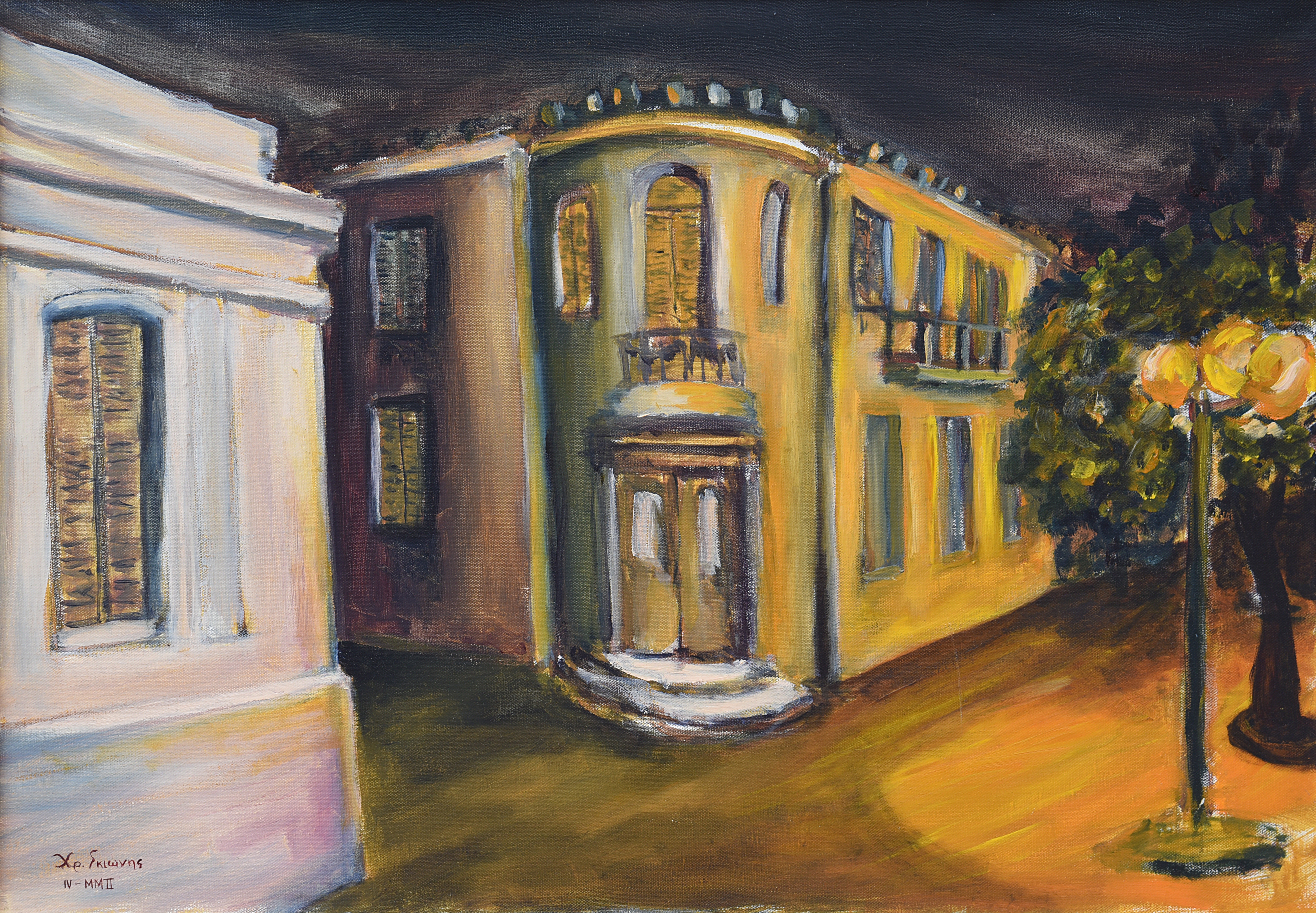 Painting by Christos Ghionis: Kerameikos III, 2002