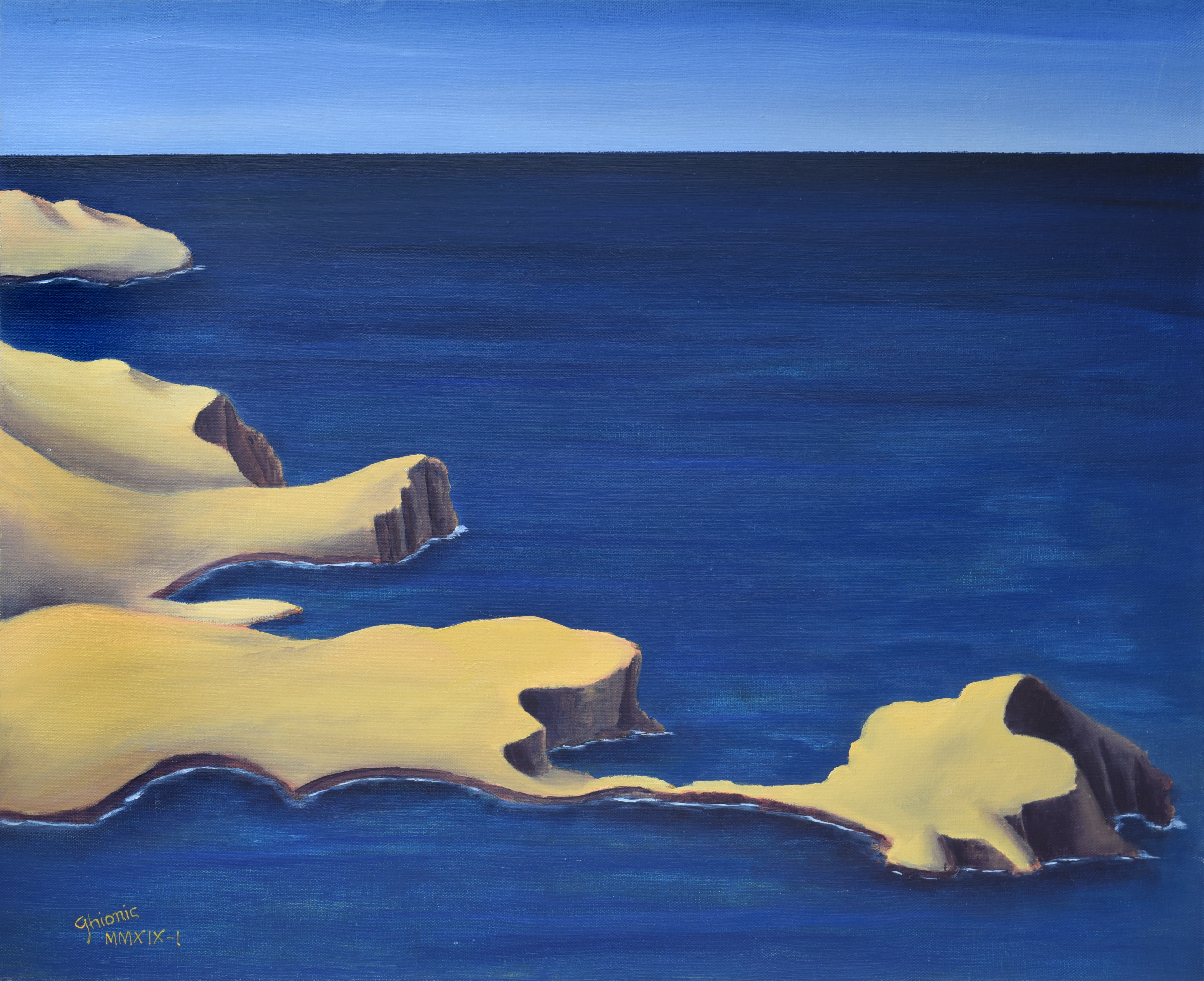 Painting by Christos Ghionis: Hagia Thalassa, 2019