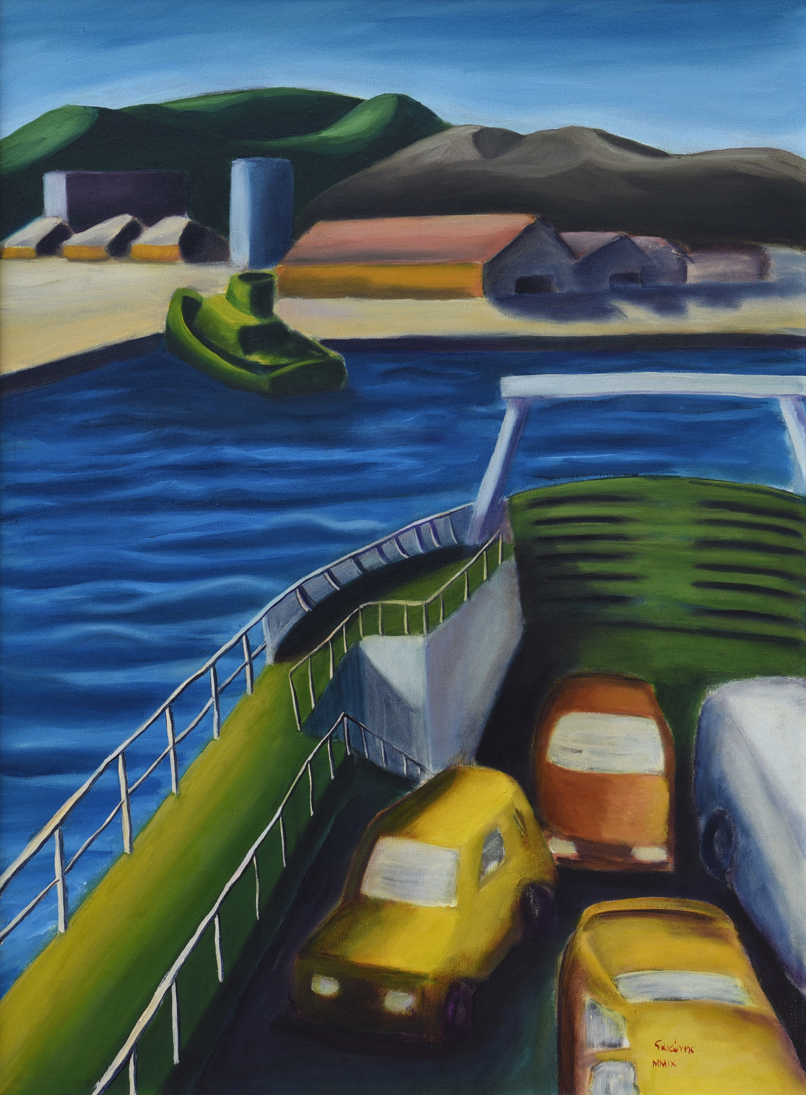 Painting by Christos Ghionis: Morning Landfall, 2009