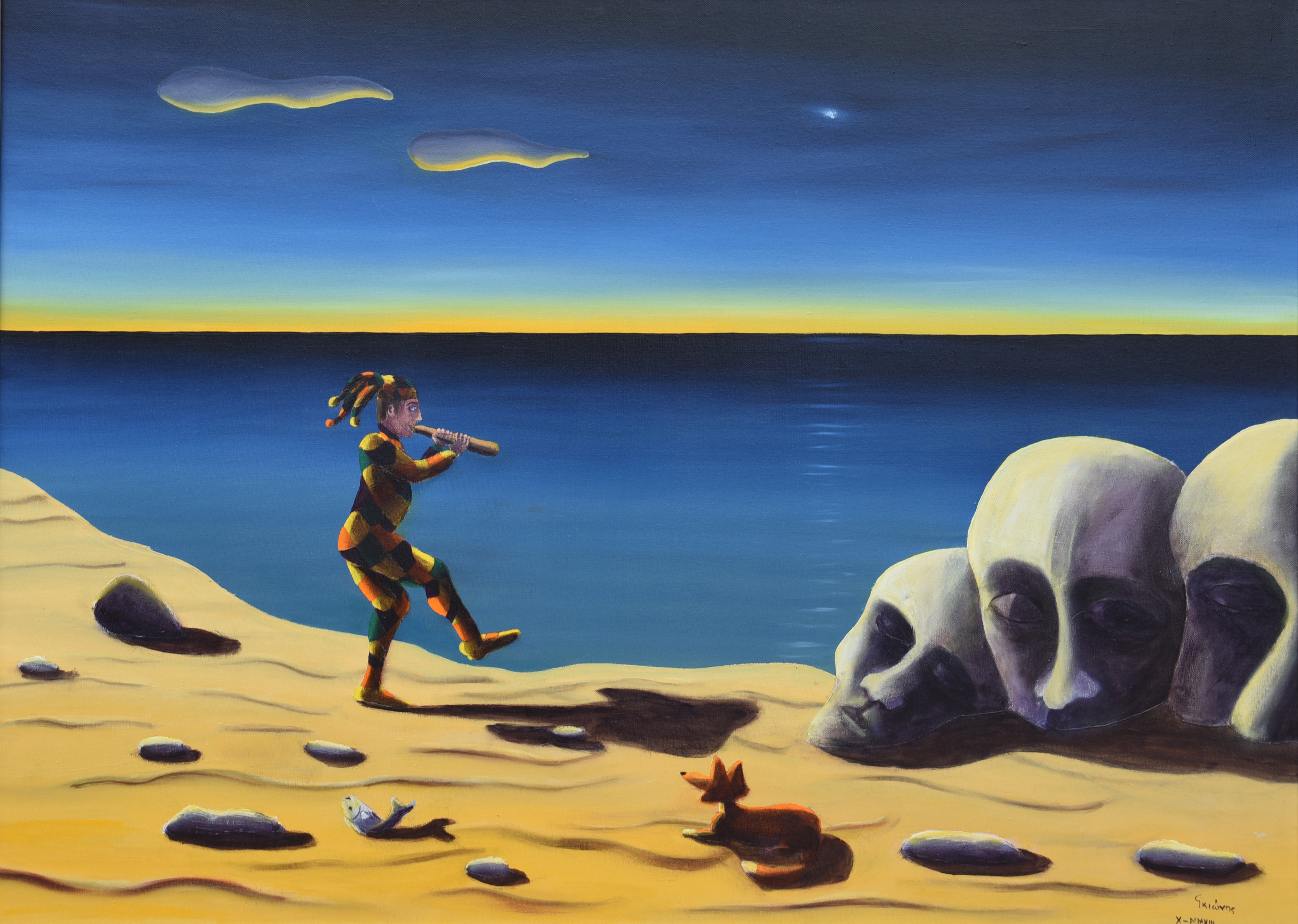 Painting by Christos Ghionis: Bright Morning Star III, 2013