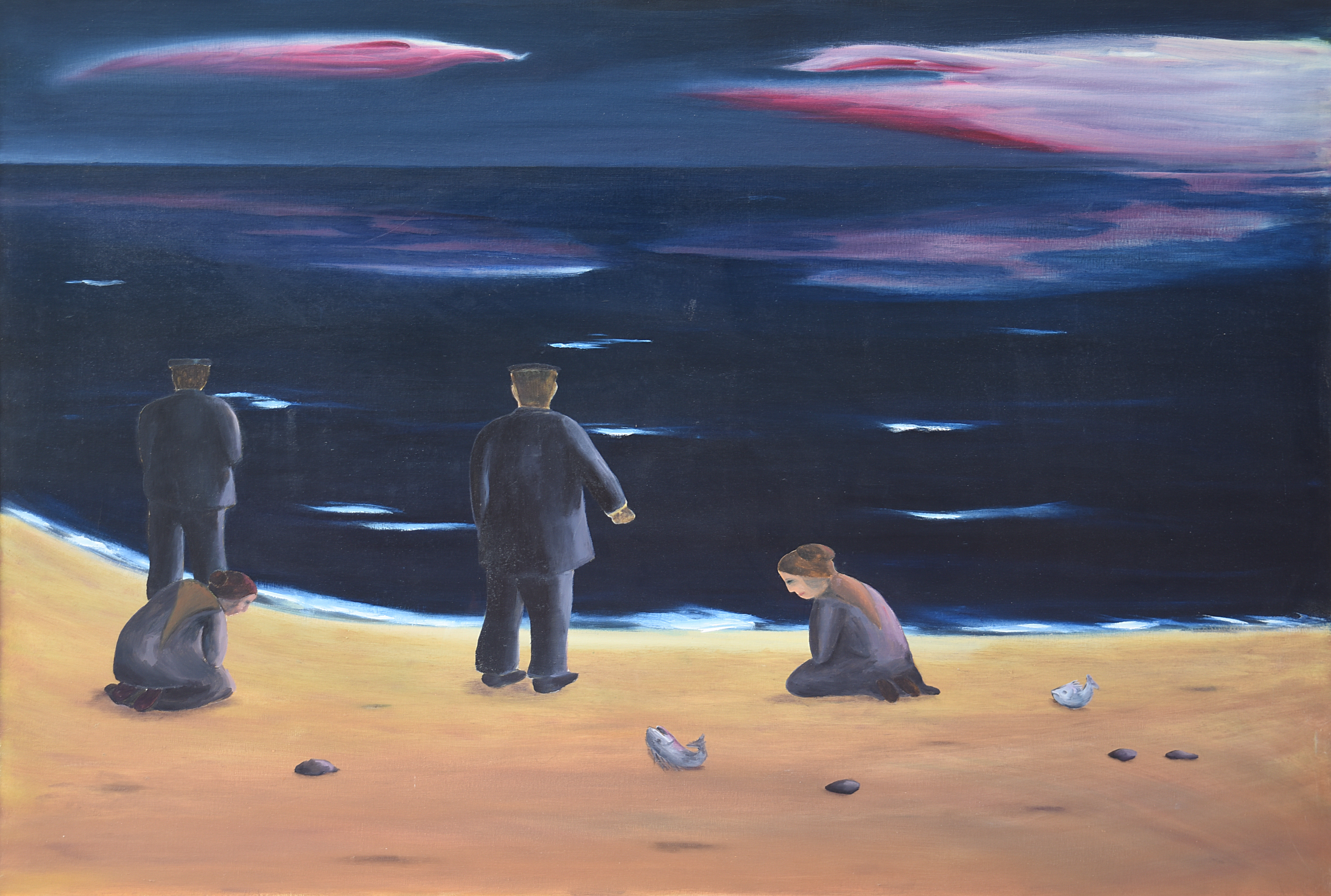 Painting by Christos Ghionis: Death in a Tempest, 2006
