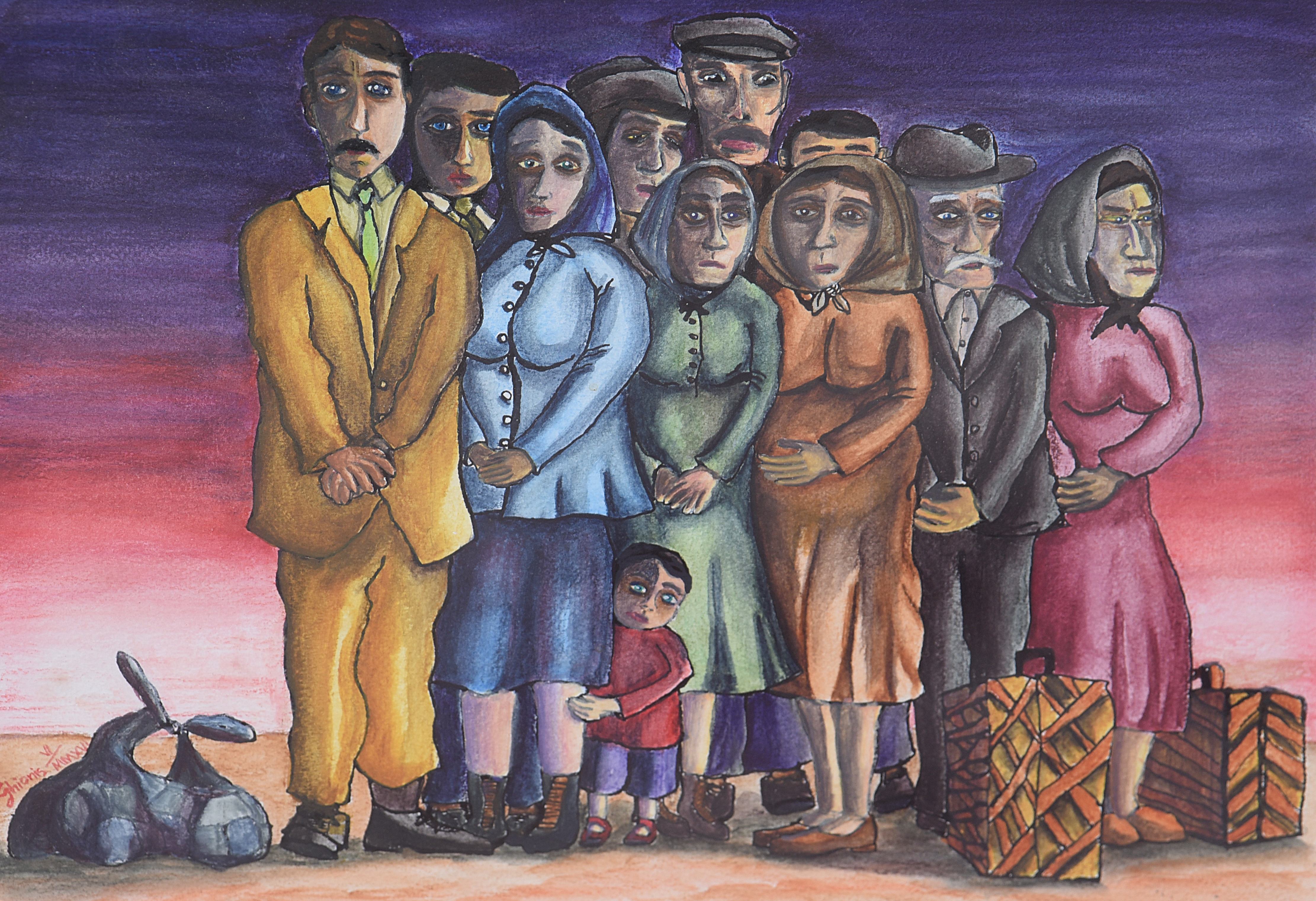 Painting by Christos Ghionis: America-America I, 2016