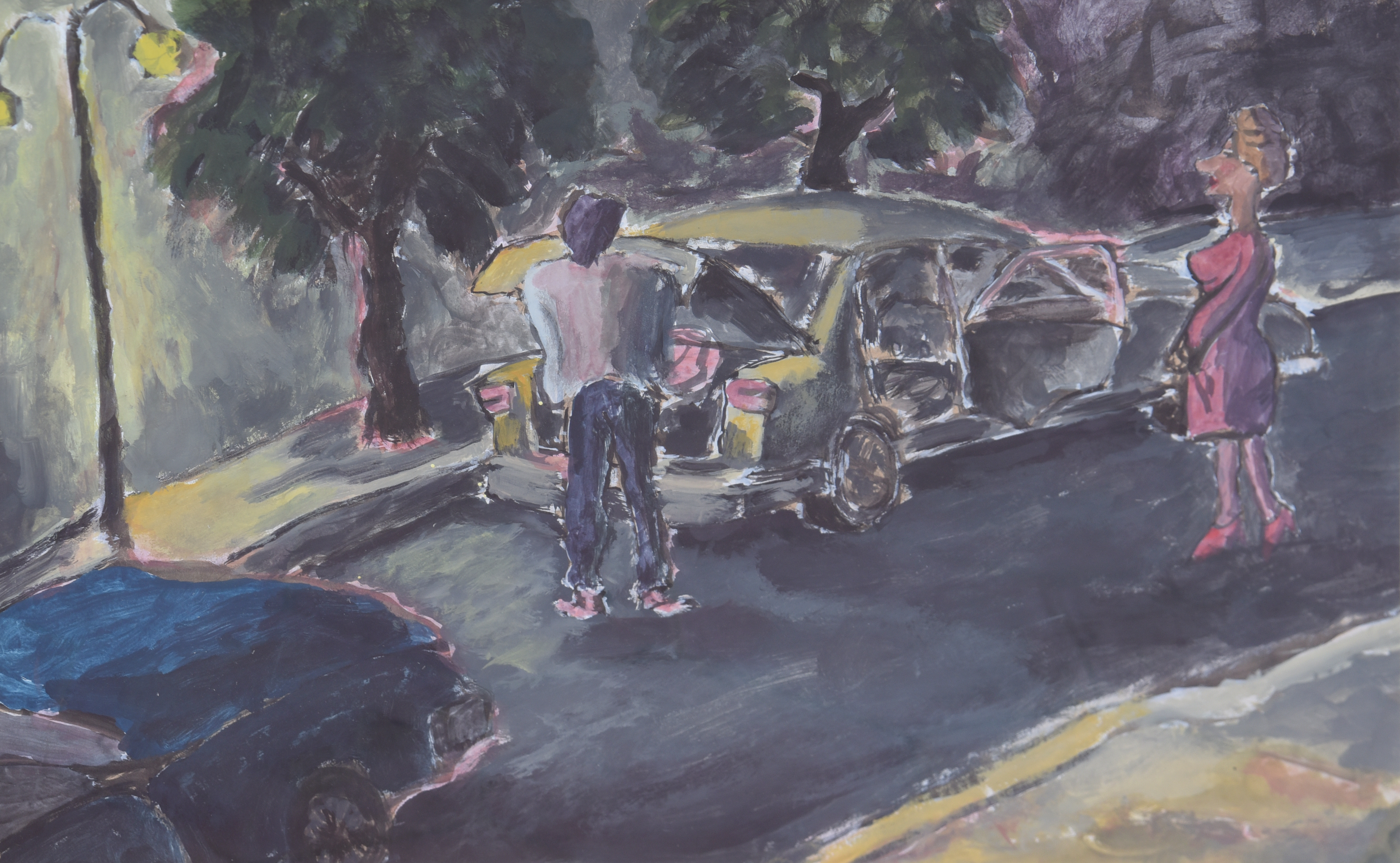 Painting by Christos Ghionis: Before Departure, 2007
