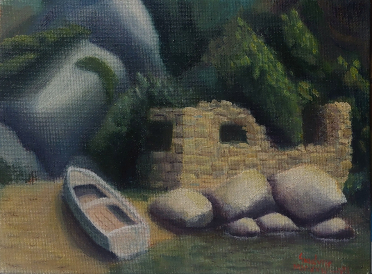Painting by Christos Ghionis: Damouchari XI, 2022